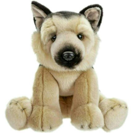 Alsatian Dog 30cm Plush Lifelike Toy - Natural World Collection Animal Soft Toy