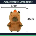 Capybara Soft Toy Cute Plushie Huggable Cuddly Stuffed Toy 35cm Dark Brown - Image 2