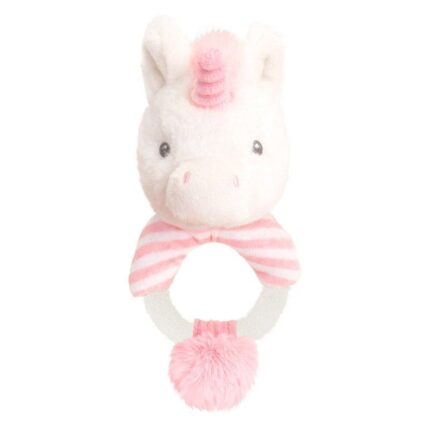 Keel Toys Keeleco Twinkle Unicorn Ring Rattle 14cm Fidget Toy
