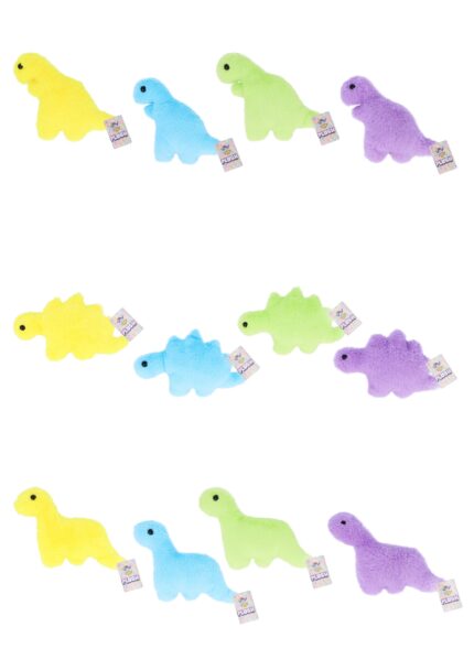Pack of 12 Flat Dinosaur Plushies 25cm Animal Soft Toy