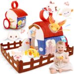 Plush Barn with Stuffed Farm Animals