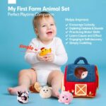 Plush Barn with Stuffed Farm Animals, Rattle, Crinkle Paper & Baby Mirror - Image 9