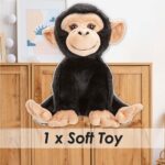 PMS Chimpanzee Premium Soft Toy - Brown, 30cm x 12cm - Image 4