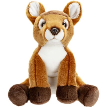 PMS Woodland Deer 30cm Plush Toy - Lifelike Tan and White Animal Soft Toy