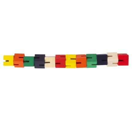 Wooden Twist And Lock Blocks Fidget Toy