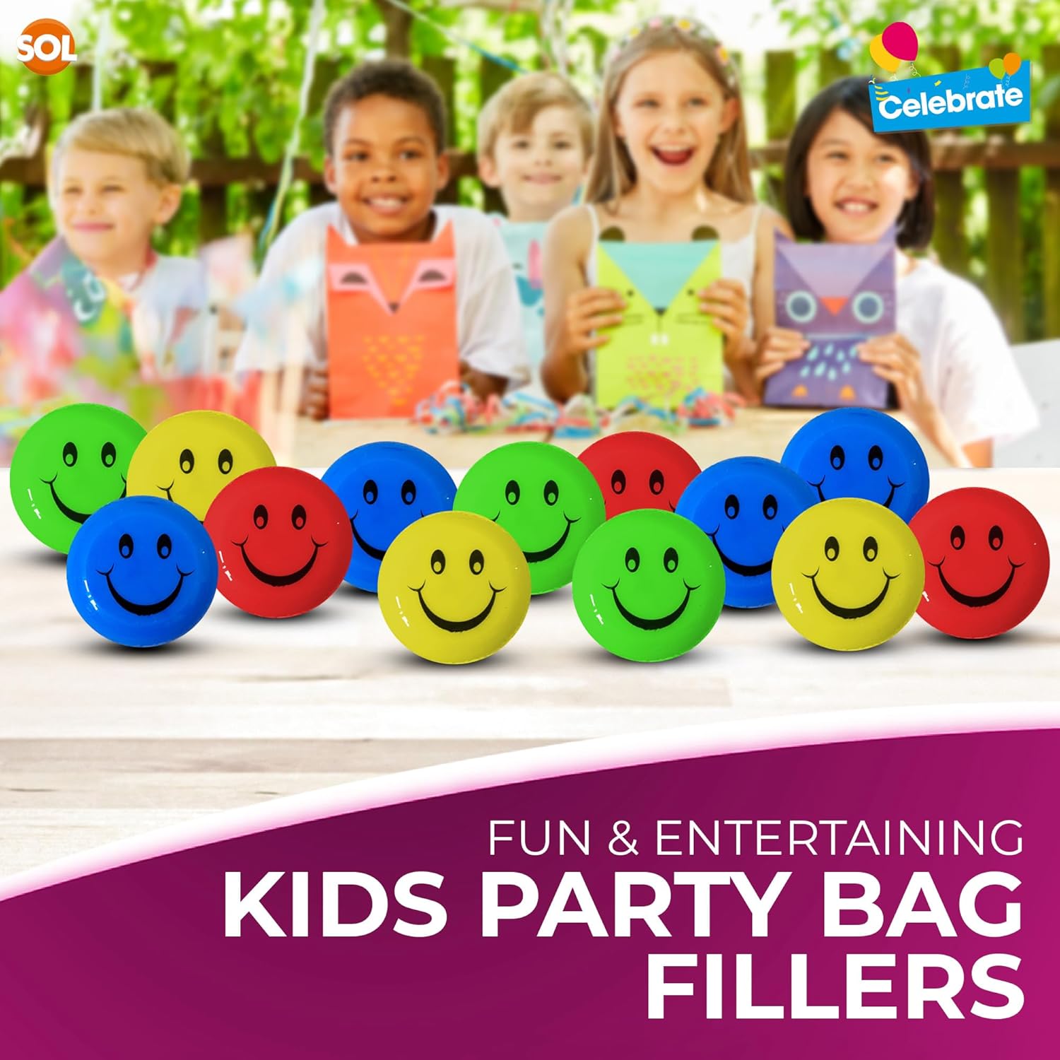 24pk Kids Yoyos – Assorted Smiley Design Yo-Yos for Party Bag Fillers, Fun Lightweight Toys for Beginners & Children’s Parties - Image 8