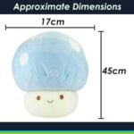 Blue Mushroom Mochi Soft Toy Cute Plushie Huggable Cuddly Plush 45cm Blue - Image 2