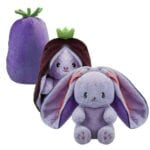 Bunny Aubergine Soft Toy Folding Plush Cute Cuddly Fluffy Rabbit 35cm Aubergine Christmas Plush Toy