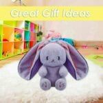 Bunny Aubergine Soft Toy Folding Plush Cute Cuddly Fluffy Rabbit 35cm Aubergine - Image 4