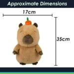 Capybara Soft Toy Cute Plushie Huggable Cuddly Stuffed Toy 35cm Light Brown - Image 2