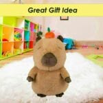 Capybara Soft Toy Cute Plushie Huggable Cuddly Stuffed Toy 35cm Light Brown - Image 3