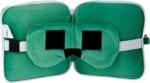 Creeper shaped plush travel pillow and eye mask. Kids travel accessories for sleeping on airplane. Flight plane neck pillow. - Image 2