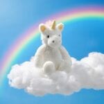 Gosh! White Unicorn Plush Softie Toy - Image 3
