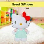 Hello Kitty Soft Toy Large Plush Light Blue Cute Plush Huggable Cuddly 50cm Blue - Image 3