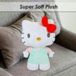 Hello Kitty Soft Toy Large Plush Light Blue Cute Plush Huggable Cuddly 50cm Blue - Image 5