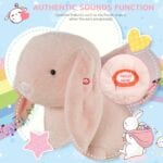 HOMCOM Cute Kids Ride-On Rocking Rabbit with Sound Seat Belt Plush Body - Image 4