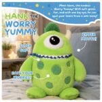Kids Worry Yummy Jumbo Cuddly Monster Plush Soft Toy With Zip Up Mouth Pocket Comfort Gift - Image 2