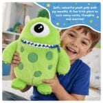 Kids Worry Yummy Jumbo Cuddly Monster Plush Soft Toy With Zip Up Mouth Pocket Comfort Gift - Image 3