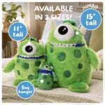 Kids Worry Yummy Jumbo Cuddly Monster Plush Soft Toy With Zip Up Mouth Pocket Comfort Gift - Image 8