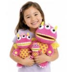 Kids Worry Yummy Monster Cuddly Plush Toy Gift Set of 3 - Jumbo