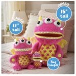 Kids Worry Yummy Monster Cuddly Plush Toy Gift Set of 3 - Jumbo, Large and Clip-On Sizes Included - Image 7
