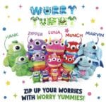 Kids Worry Yummy Monster Cuddly Plush Toy Gift Set of 3 - Jumbo, Large and Clip-On Sizes Included - Image 8