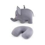 Kikkerland Zip & Flip Stuffed Elephant Travel Pillow Seasonal Plush Toy