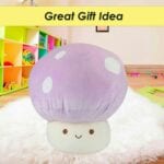 Lilac Mushroom Mochi Soft Toy Cute Plushie Huggable Cuddly Plush 45cm Lilac - Image 3