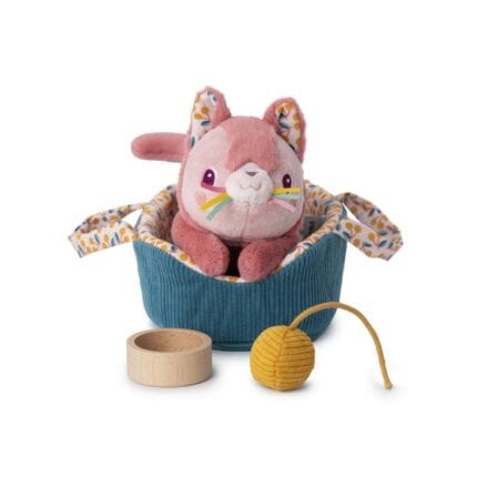 Lilliputiens Jeanne Cat Basket Playset Animal Soft Toy