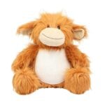 Mumbles Babies/Childens/Kids Zippie Highland Cow - Brown - L Animal Soft Toy