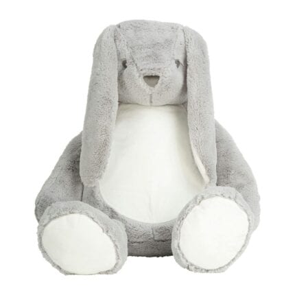 Mumbles Childrens/Kids Zippie Giant Bunny - Grey - XL Animal Soft Toy