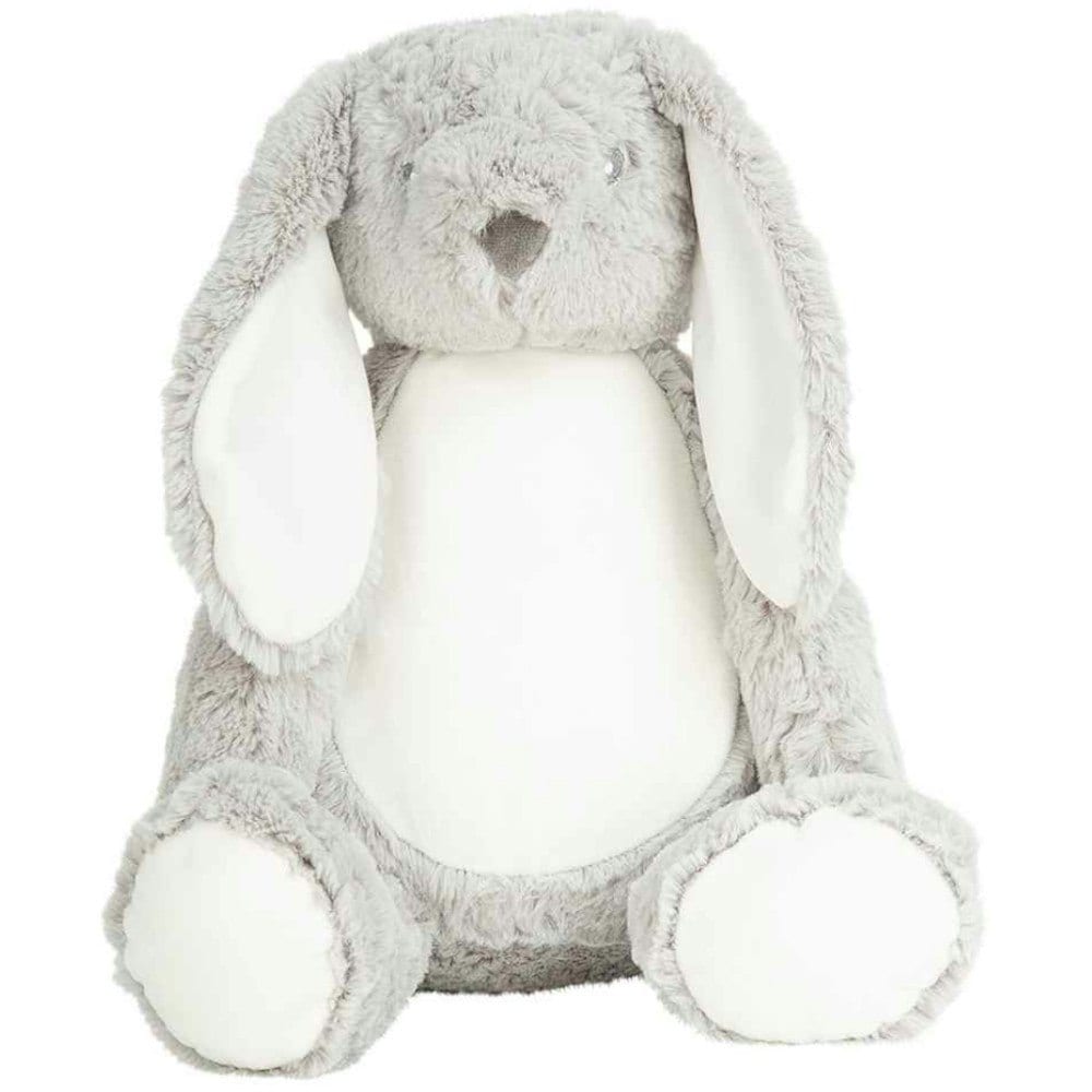 mumbles-zippie-bunny-plush-toy-grey-one-size Mumbles Zippie Bunny Plush Toy - Grey - One Size Animal Soft Toy