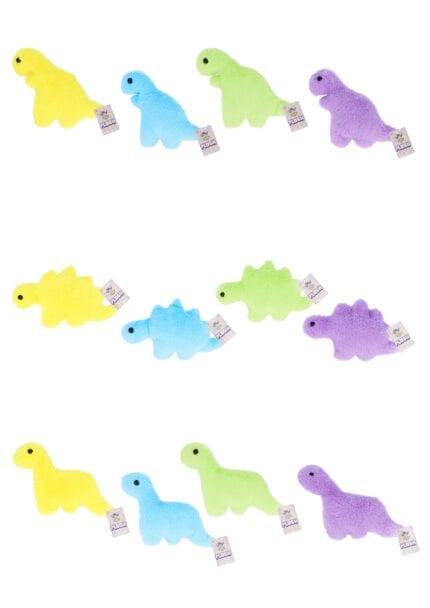Pack of 12 Flat Dinosaur Plushies 25cm Animal Soft Toy