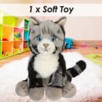 PMS American Short Hair Cat Soft Toy Grey - 30cm x 12cm - Image 3