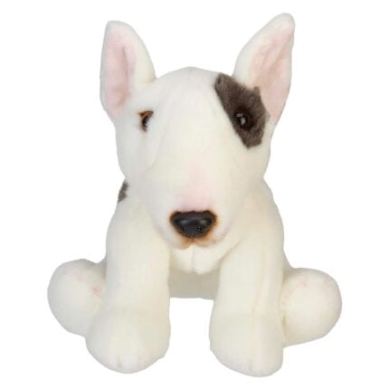 PMS Bull Terrier Plush Toy White - Realistic 30cm x 12cm Character Plush Toy