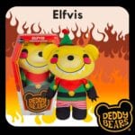 PMS Deddy Bears Elfvis Plush Toy 30cm x 12.8cm - Yellow, Coffin Box - Image 3