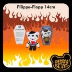 PMS Deddy Bears Filippe-Flopp Plush Toy 14cm x 15cm x 8cm, White - Image 3