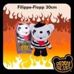 PMS Deddy Bears Filippe-Flopp Plush Toy 30cm x 12.8cm - White, Coffin Box - Image 3