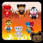 PMS Deddy Bears Filippe-Flopp Plush Toy 30cm x 12.8cm - White, Coffin Box - Image 6