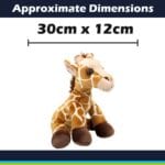 PMS Giraffe Premium Soft Toy Wildlife Zoo Animals Yellow - 30cm x 12cm - Image 2