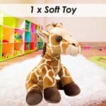 PMS Giraffe Premium Soft Toy Wildlife Zoo Animals Yellow - 30cm x 12cm - Image 3