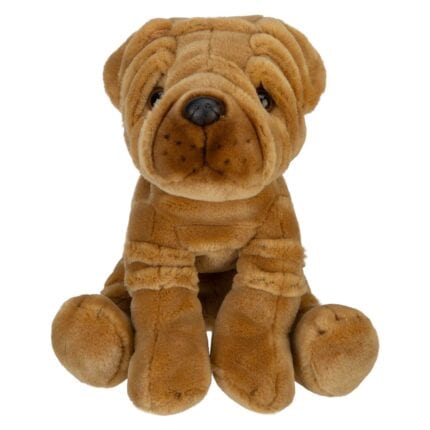 PMS Shar Pei Dog Soft Toy Premium Quality Brown - 30cm x 12cm Animal Soft Toy