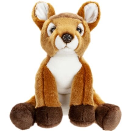 PMS Woodland Deer 30cm Plush Toy - Lifelike Tan and White Animal Soft Toy