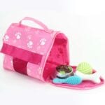 Sophia's by Teamson Kids Plush Puppy with Carrier and Accessories for 18in Dolls - Image 4
