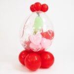 Valentine's Day You're Pear-fect Hand Drawn Hearts Stuffed Balloon Display Keepsake Gift with Pear Plush Toy - Inflated Balloon In A Box | Red - Image 3