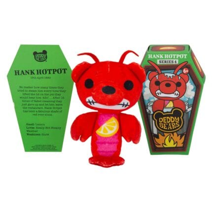 vfm-estore Deddy Bears Hank Hotpot Soft Toy 14 x 15 x 8 cm - Red Seasonal Plush Toy