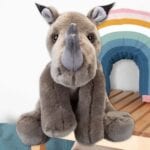 vfm-estore Rhino Premium Soft Toy Wildlife Zoo Animals Grey - 30cm x 12cm - Image 7