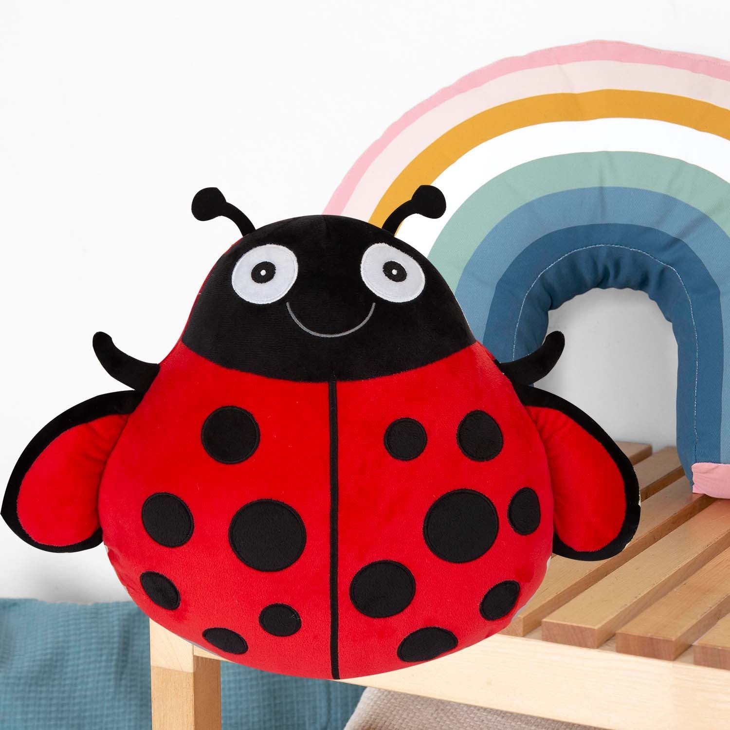 vfm-estore Wall Decoration Plush Lady Bird 36 x 37 cm Red - Festive Christmas Ornament - Image 7
