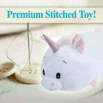 White Roly Poly Unicorn 40cm Large Cute Plush Toy - Oh So Soft - Image 2