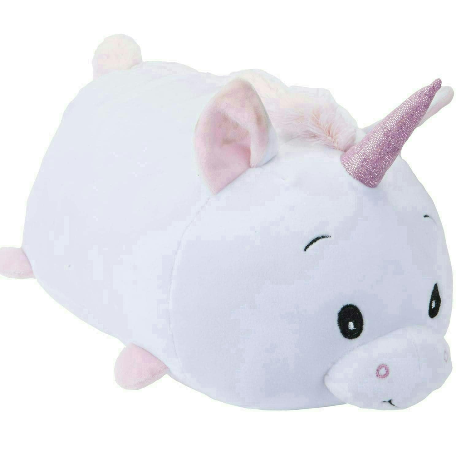 white-roly-poly-unicorn-40cm-large-cute-plush-toy-oh-so-soft White Roly Poly Unicorn 40cm Large Cute Plush Toy - Oh So Soft Animal Soft Toy
